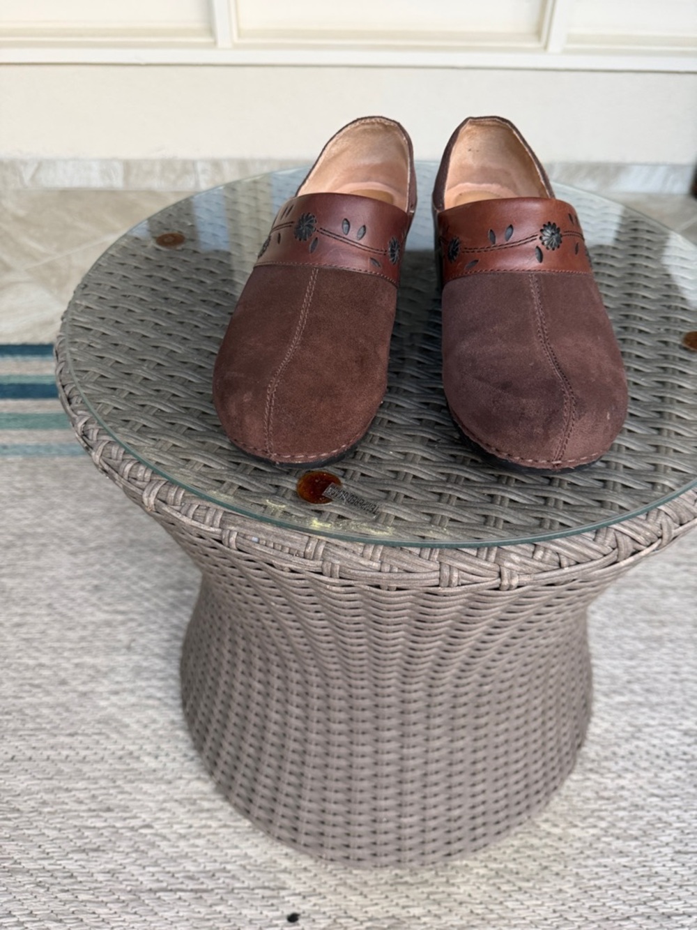 Dansko Brown Suede Slip-On Shoes